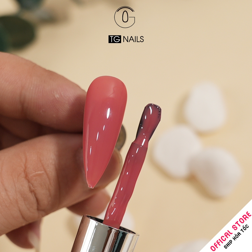 Sơn gel thạch đục TG chọn lẻ phong cách hàn nhẹ nhàng cọ tròn bóng mướt dễ kéo chai 10g