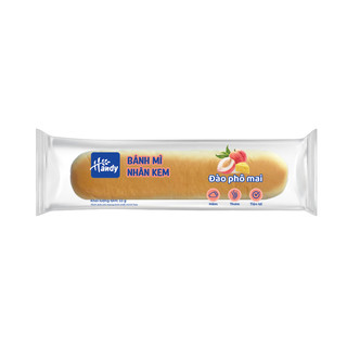 Bánh mỳ HANDY nhân kem vị đào phô mai, vị sữa thơm ngon dinh dưỡng cho bữa sáng, bữa xế túi 264g x 8 gói | Tràng An