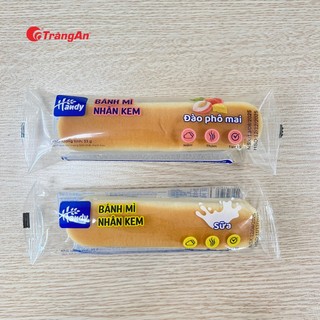 Bánh mỳ HANDY nhân kem vị đào phô mai, vị sữa thơm ngon dinh dưỡng cho bữa sáng, bữa xế túi 264g x 8 gói | Tràng An