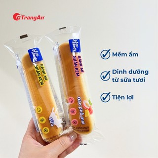 Bánh mỳ HANDY nhân kem vị đào phô mai, vị sữa thơm ngon dinh dưỡng cho bữa sáng, bữa xế túi 264g x 8 gói | Tràng An