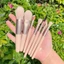 3 Bộ Cọ Trang Điểm 8 Cây Vintage Siêu Cute Trong Túi Zip , Set Cọ Trang Điểm Gồm 8 Cây Lông Mịn Dễ Tán Phấn