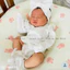 Set body kèm turban và tất chân nơ cho bé yêu mặc đầy tháng sự kiện