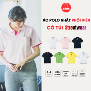 Áo Polo Nhật Có Túi Phối Viền Nam/Nữ Form Rộng 38-130Kg - Vải Active Cao Cấp - Chống Nắng - Thông Thoáng |MÀU STREETWEAR