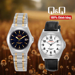 Đồng hồ nữ năng lượng mặt trời CITIZEN Q&Q H061-304/H061-402 – Dây da,kim loại, chống nước 5ATM, 26mm