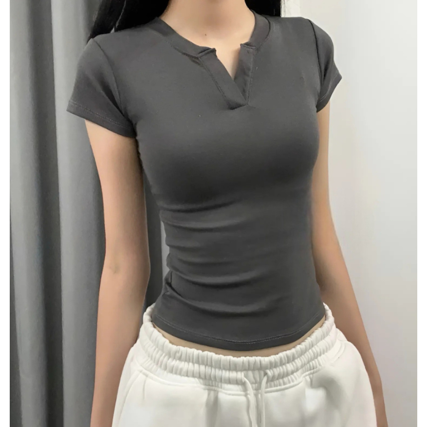 [Peinn] Áo thun FA1-0018-72 cổ trụ tàu ôm body cotton E44 | BigBuy360 - bigbuy360.vn