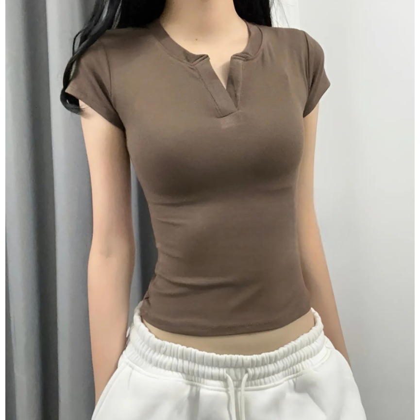 [Peinn] Áo thun FA1-0018-72 cổ trụ tàu ôm body cotton E44 | BigBuy360 - bigbuy360.vn
