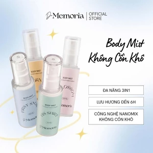 Body Mist Xịt Thơm Cơ Thể De Memoria Không Cồn Khô 50ml - BST Cảm Xúc Chân Thật