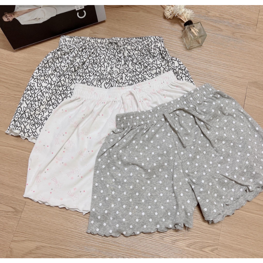 [Peinn] Combo 3 Quần Đùi Nữ Cotton NH123 Thun Xòe, Nhiều Hoạ Tiết Cạp Chun