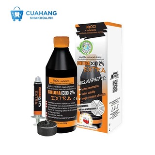 Naocl 2% (Chloraxid 2%) Extra, Dung dịch bơm rửa ống tủy an toàn, Hãng Cerkamed Ba Lan, Chai 200ml