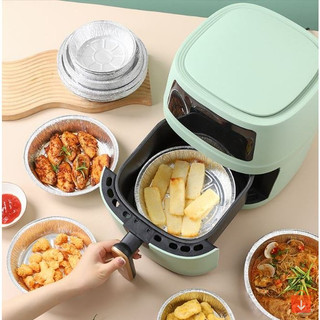 Combo 150 khay giấy bạc tặng 10 khay size 22cm lót nồi chiên không dầu lò nướng đựng thức ăn