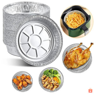 Combo 150 khay giấy bạc tặng 10 khay size 22cm lót nồi chiên không dầu lò nướng đựng thức ăn