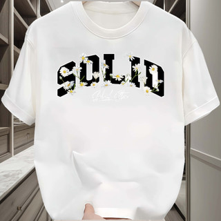 Áo thun Boxy in chữ nghệ thuật 100% cotton nguyên chất – Unisex, dáng rộng