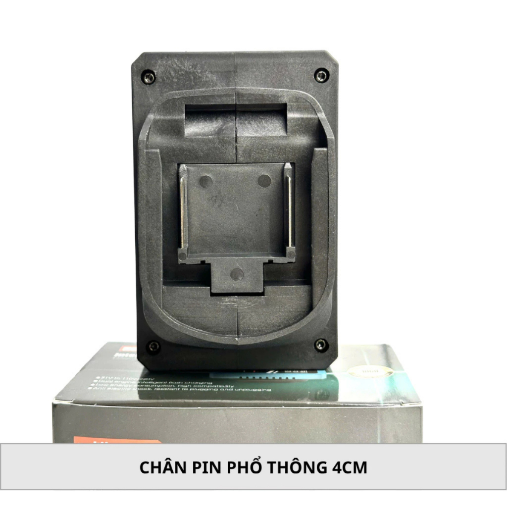 Đế Chuyển Đổi Nguồn Pin Sang Điện NEW Chuyển Từ Pin 21v Lên 110 - 220v, Chân Pin Phổ Thông 4cm