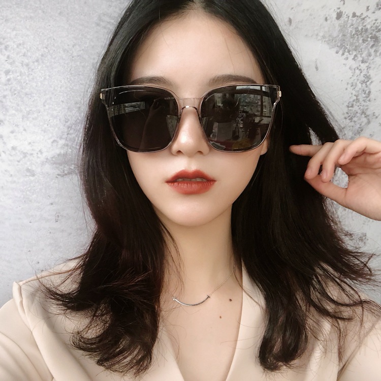 Kính mát nam nữ chống UV400 thiết kế mắt vuông dễ đeo màu sắc thời trang 602335 - Kính Mắt Trang Nâu