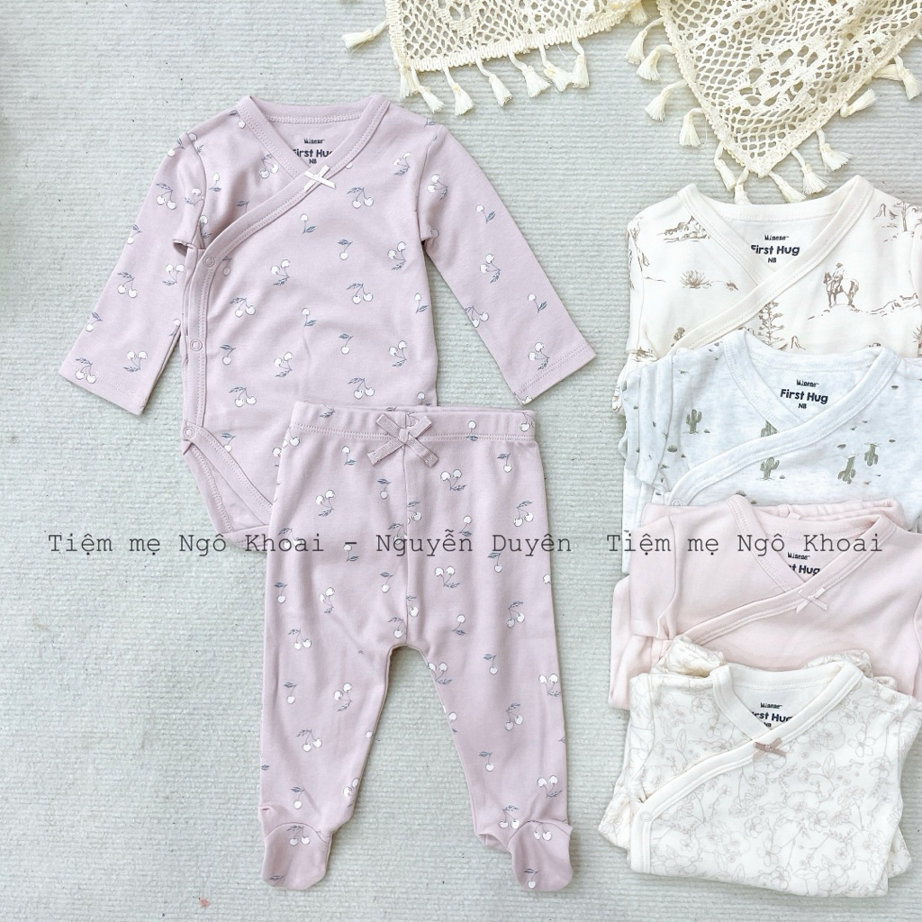 [MD104] Minene Set bộ áo body suit dài tay kèm quần dài cho bé yêu