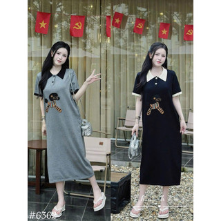 VÁY BẦU CỘC TAY ZIP NGỰA CỔ POLO - 2 Màu Xinh