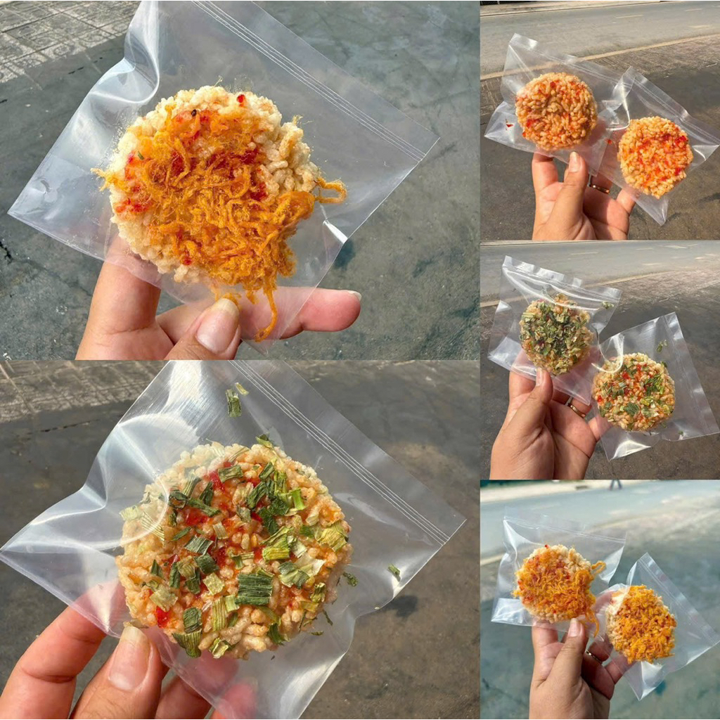 CƠM CHÁY MINI CHÀ BÔNG , TỪNG GÓI NHỎ TIỆN LỢI , CƠM CHÁY GẠO LỨT CHÀ BÔNG < MẮM HÀNH, MẮM TỎI , GỬI ĐI NƯƠC NGOÀI ĐƯỢC>