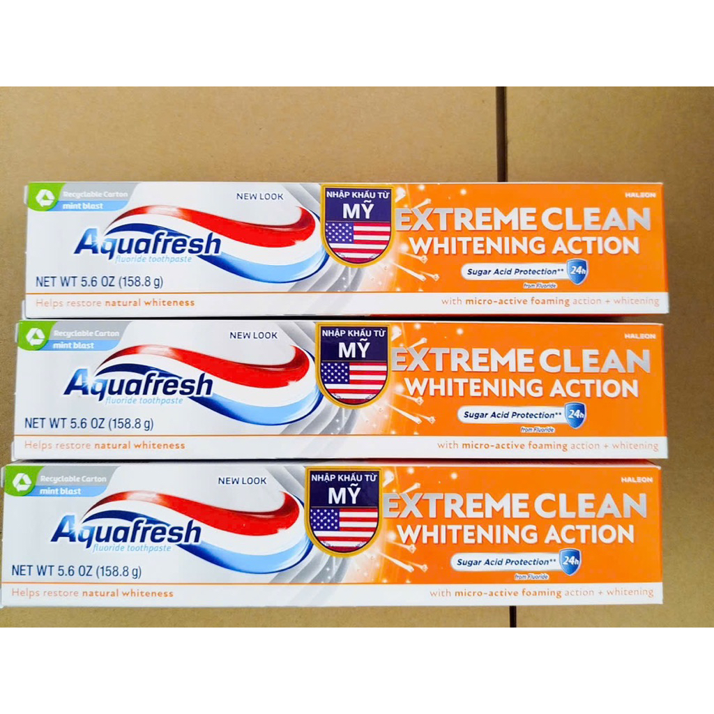 Kem đánh răng Aquafresh Extreme Clean Whitening 100g-158.8G | Shopee ...