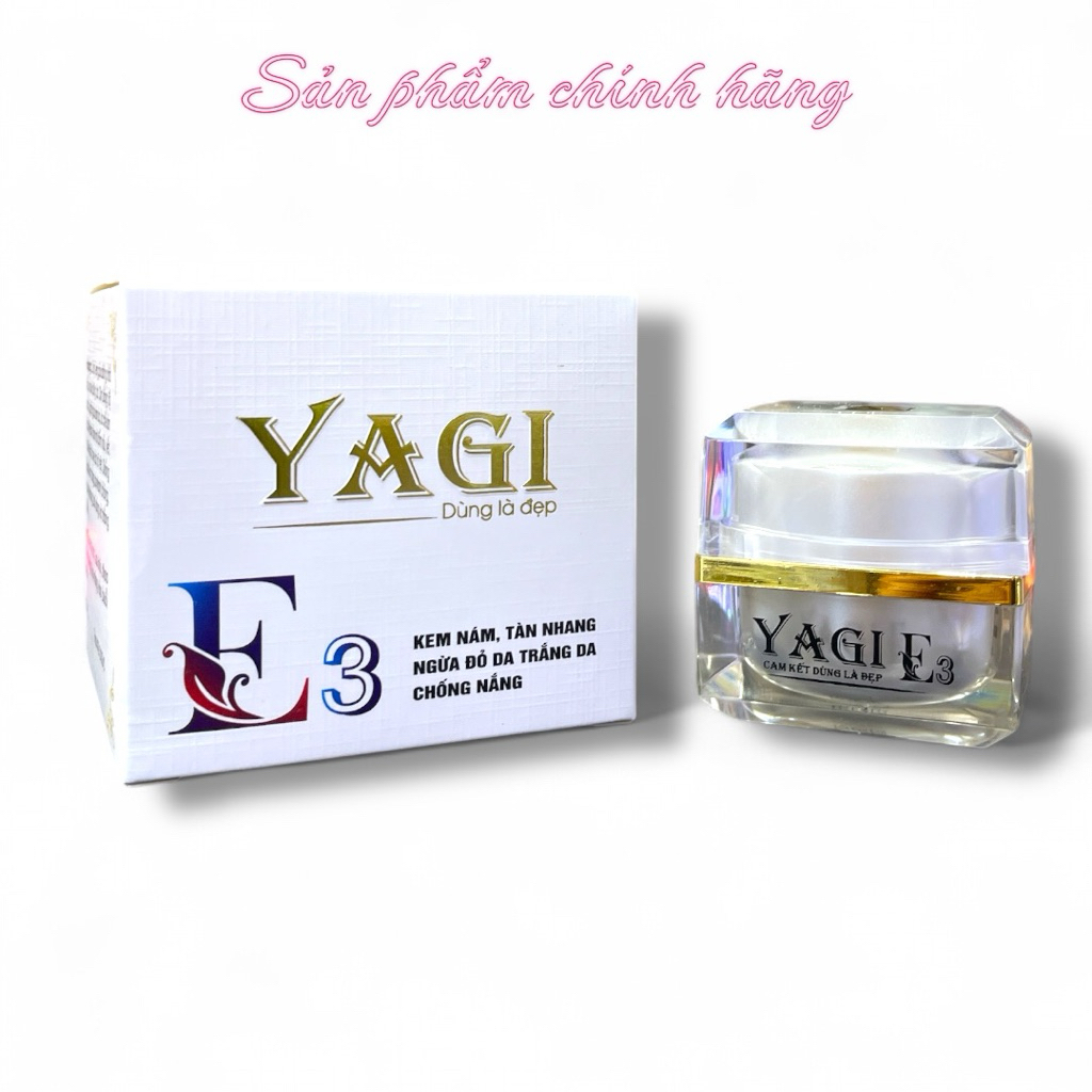 Kem Yagi E3 Nám Tàn Nhang Ngừa Đỏ Da Trắng Da Chống Nắng Cao Cấp 10gram Chính Hãng