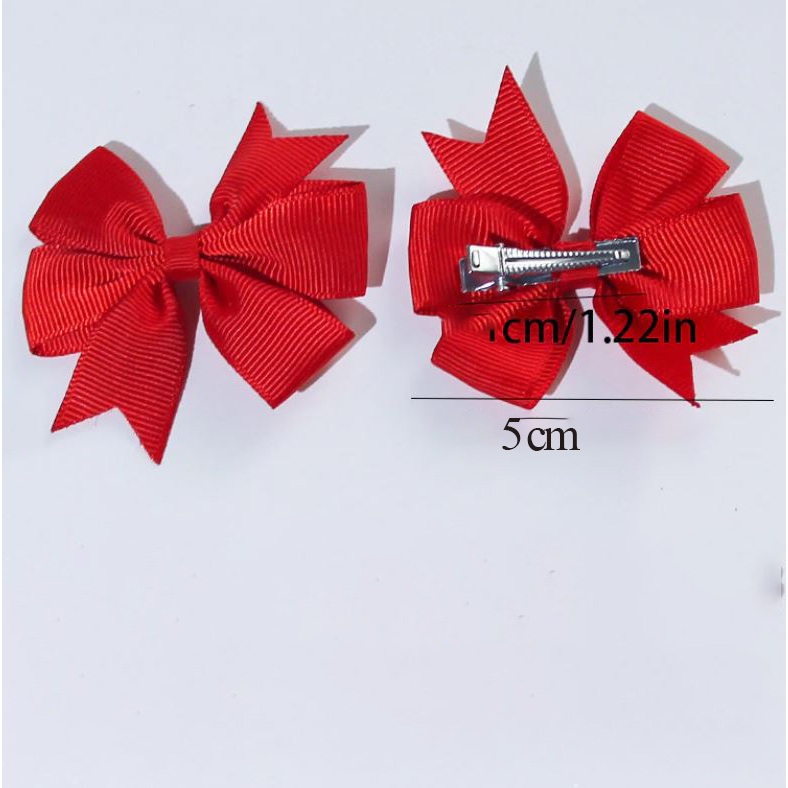 Set 2 Kẹp Tóc Nơ Phong Cách Công Chúa Cho Bé Gái, Phụ Kiện Cho Bé Dễ Thương