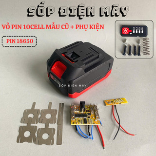 Vỏ pin Makita 18V 21V 5S - 2P 3P sạc adapter 5 - 10 - 15 - 20 cell có chống sốc vỡ, có báo pin, có tem