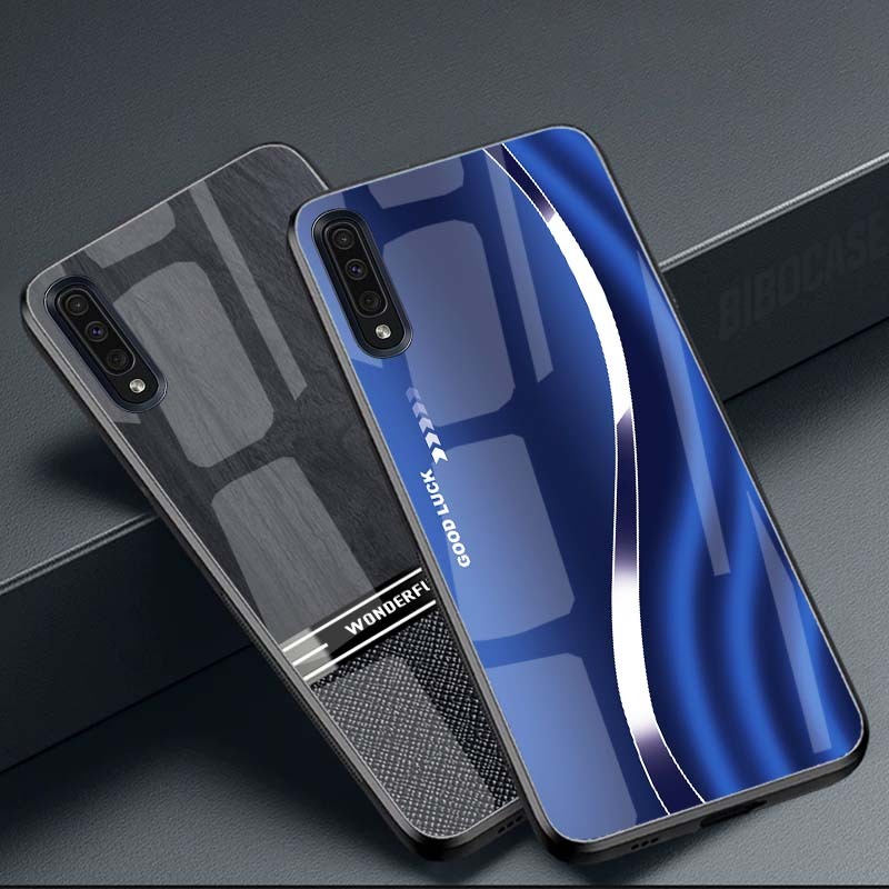 Ốp Lưng SAMSUNG A30S, A50, A50S, A70, A7 2018 mặt kính cường lực cao cấp, hàng new