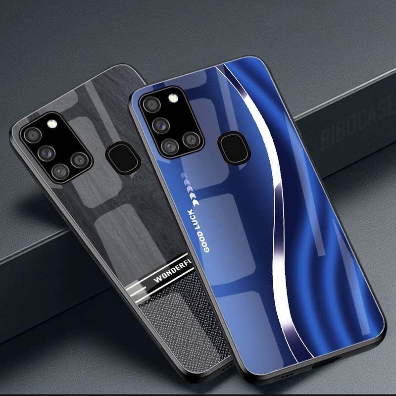 Ốp Lưng SAMSUNG A21S mặt kính cường lực cao cấp, hàng new