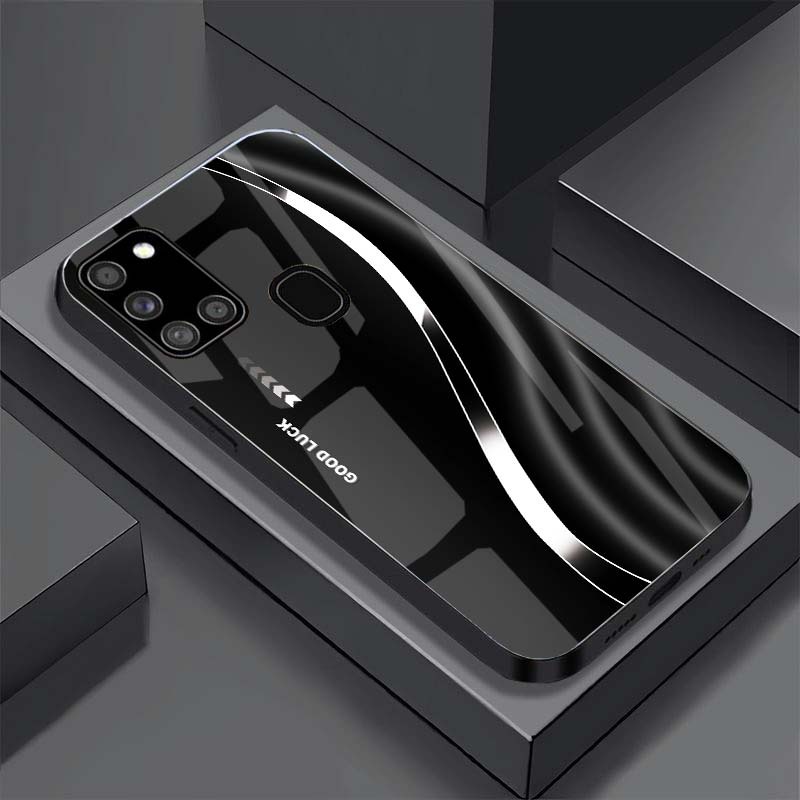 Ốp Lưng SAMSUNG A21S mặt kính cường lực cao cấp, hàng new