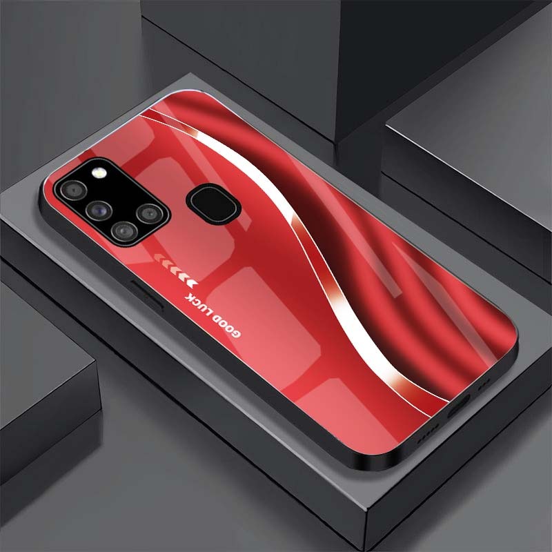 Ốp Lưng SAMSUNG A21S mặt kính cường lực cao cấp, hàng new