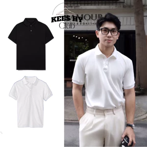 Áo Polo Cổ Bẻ KEESHY Trơn Nam Quốc Dân Chất Poly 2 Lớp Co Giãn , Thoáng Mát