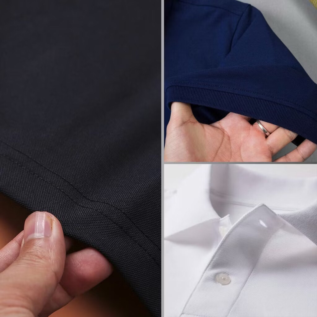 Áo Polo Cổ Bẻ KEESHY Trơn Nam Quốc Dân Chất Poly 2 Lớp Co Giãn , Thoáng Mát