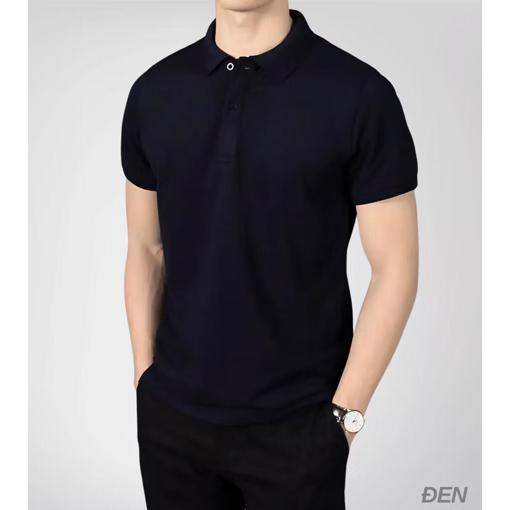 Áo Polo Cổ Bẻ KEESHY Trơn Nam Quốc Dân Chất Poly 2 Lớp Co Giãn , Thoáng Mát