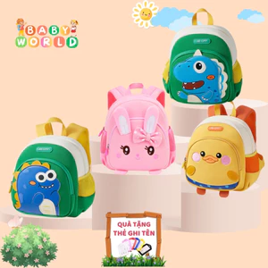 Balo bé trai - bé gái mầm non, mẫu giáo từ 1-5 tuổi chất liệu mềm mịn-siêu nhẹ-chống thấm nước