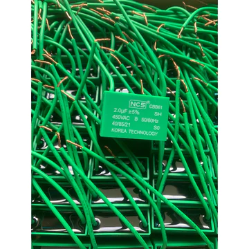 com bo 5 tụ quạt 2uf,tụ dùng cho quạt cây,quạt bàn, tụ vuông màu xanh(loại 2)
