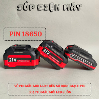 Vỏ Pin Makita Mẫu Mới 18v Cell 18650 - Chống Sốc - Led Báo Pin Bên Hông