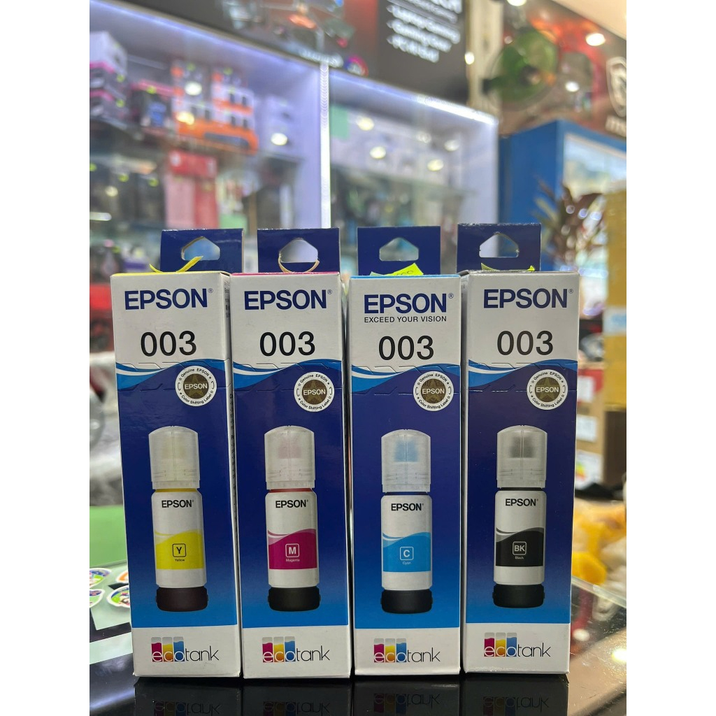 Bộ 4 chai mực Epson 003 (L3252, L3255, L3211, L3212) Chính Hãng