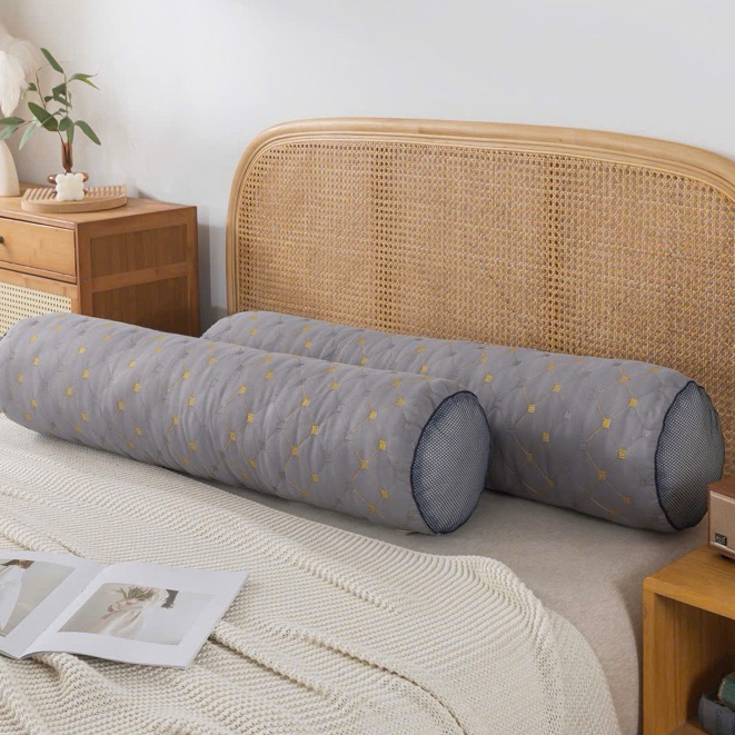 Ruột gối ôm trần trám 35x100cm bo tròn 2 đầu, hàng nhập khẩu nguyên chiếc bông sơ trắng tinh khiết