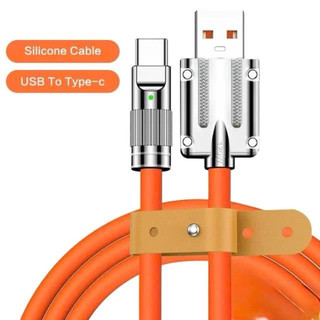 Dây Cáp Sạc Nhanh 120W 6A Bằng Hợp Kim Kẽm Và Silicon Cho iphone / type-C / có 2 Loại USB Và Type C