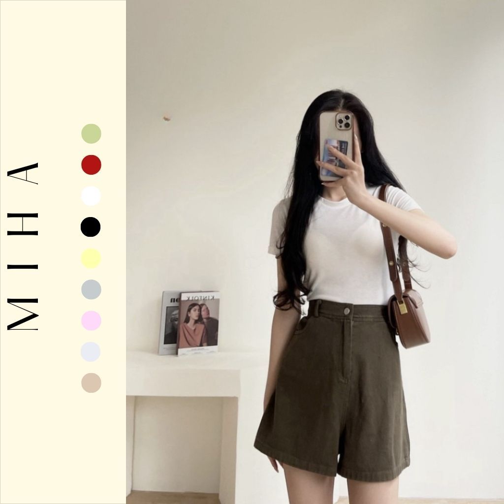 XẢ HÀNG Áo thun len mỏng form <45kg dáng vừa mềm mỏng siêu mát Miha Studio