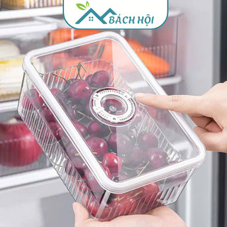 [BH 1 Đổi 1] Bộ 3 Hộp Nhựa Đựng Thực Phẩm Tủ Lạnh Tiện Lợi, Hộp Bảo Quản Có Vòng Ghi Ngày Thông Minh