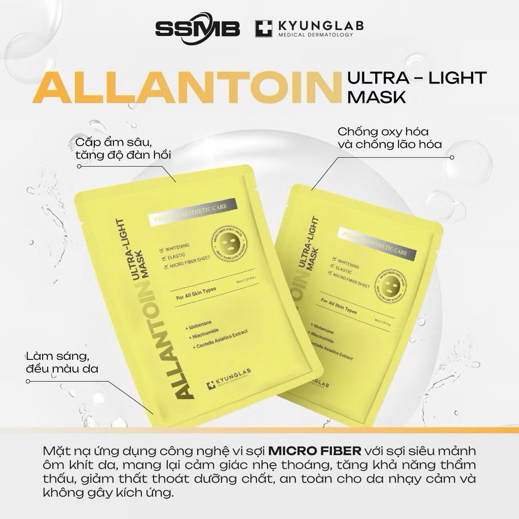 Mặt nạ dưỡng trắng da KyungLab Ultra Light Mask chống lão hoá da 30ml hạn 2028  làm mờ thâm sạm nám tàn nhang IS183