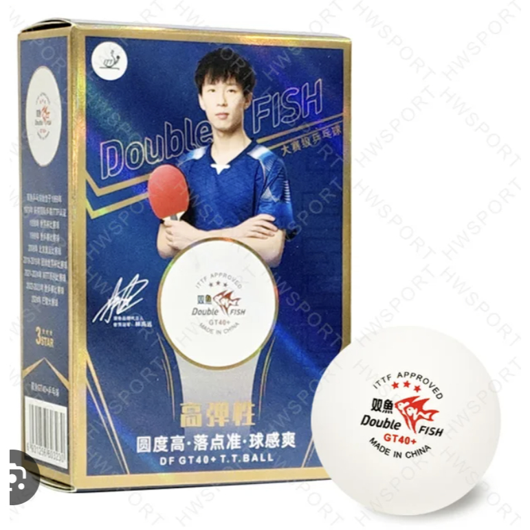 Bóng thi đấu song ngư GT 40+ (double fish GT40+) hộp 6 quả