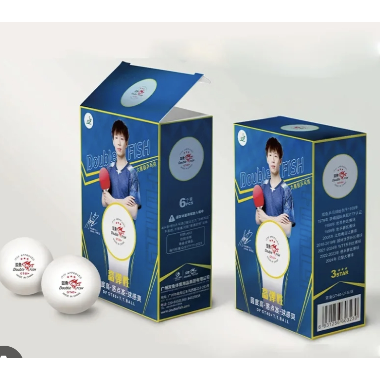 Bóng thi đấu song ngư GT 40+ (double fish GT40+) hộp 6 quả