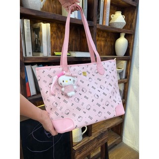 Hello Kitty - Túi xách nữ công sở A-40, Tote da phong cách Hàn Quốc, Tặng móc khóa, Thiết kế dễ thương cho học tập TT01