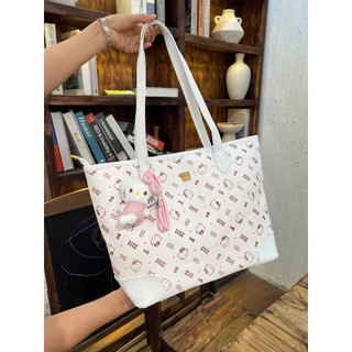 Hello Kitty - Túi xách nữ công sở A-40, Tote da phong cách Hàn Quốc, Tặng móc khóa, Thiết kế dễ thương cho học tập TT01