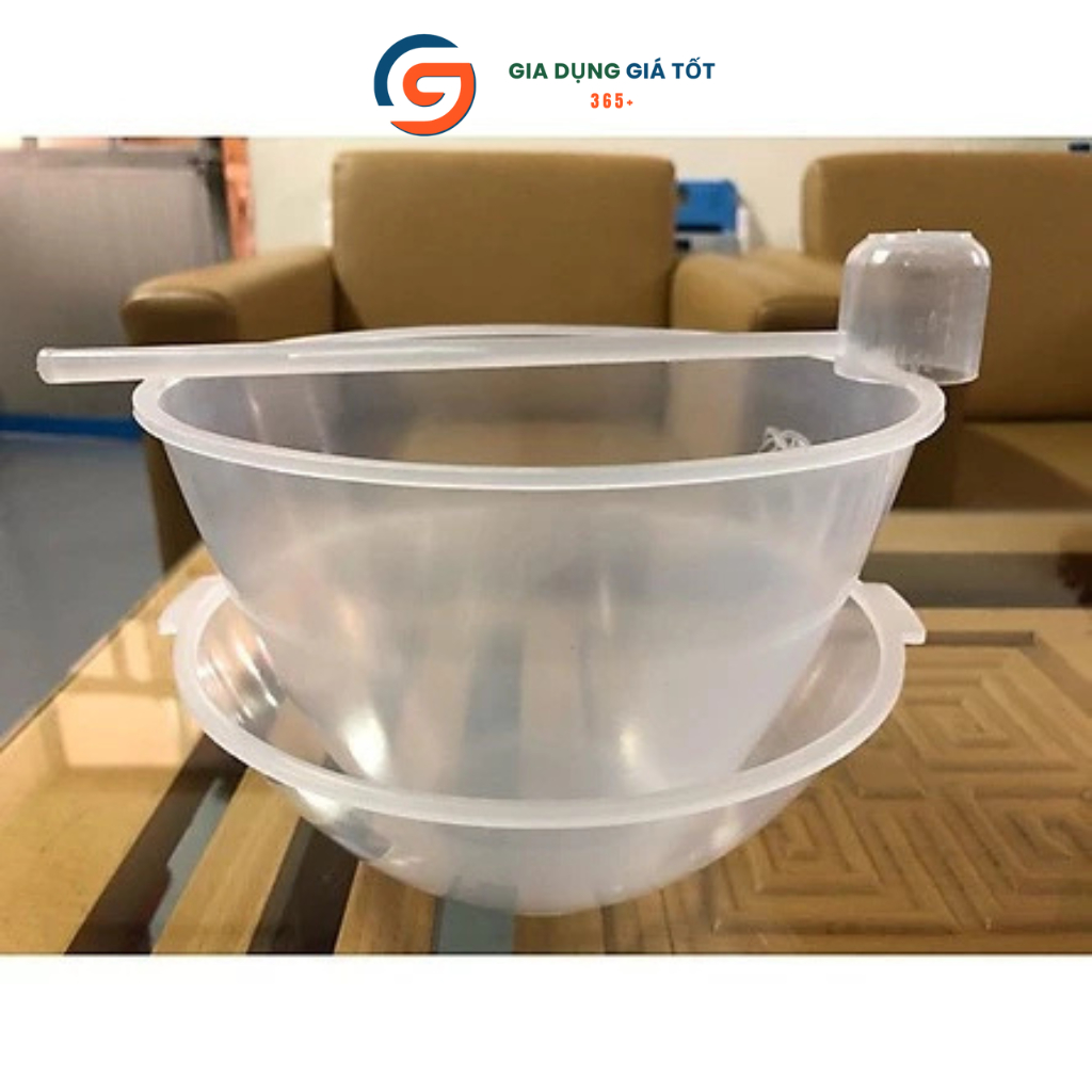 Bộ bát nhựa đựng rượu Song Long có gáo múc - bát nhựa ngâm đá giữ lạnh rượu, đồ dùng nhậu tiện lợi