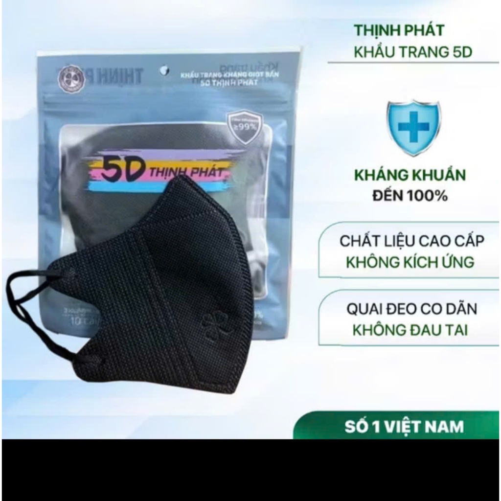 [CHÍNH HÃNG] 200-400 Chiếc khẩu trang 5D THỊNH PHÁT 3 lớp kháng khuẩn chống bụi chống nắng và tia UV
