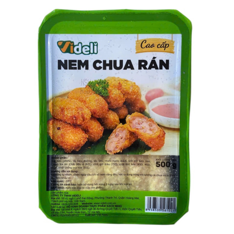 Nem Chua Rán Cao Cấp Videli – Gói 500g | Nem Rán Ăn Vặt Giòn Ngon, Tiện ...