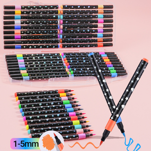 Hỏa Tốc Bút Marker Kim Tuyến Dạ Quang 2 Đầu/1 Đầu 24/48/72/96 Màu Tô Vẽ Trang Trí, Màu Vẽ đẹp