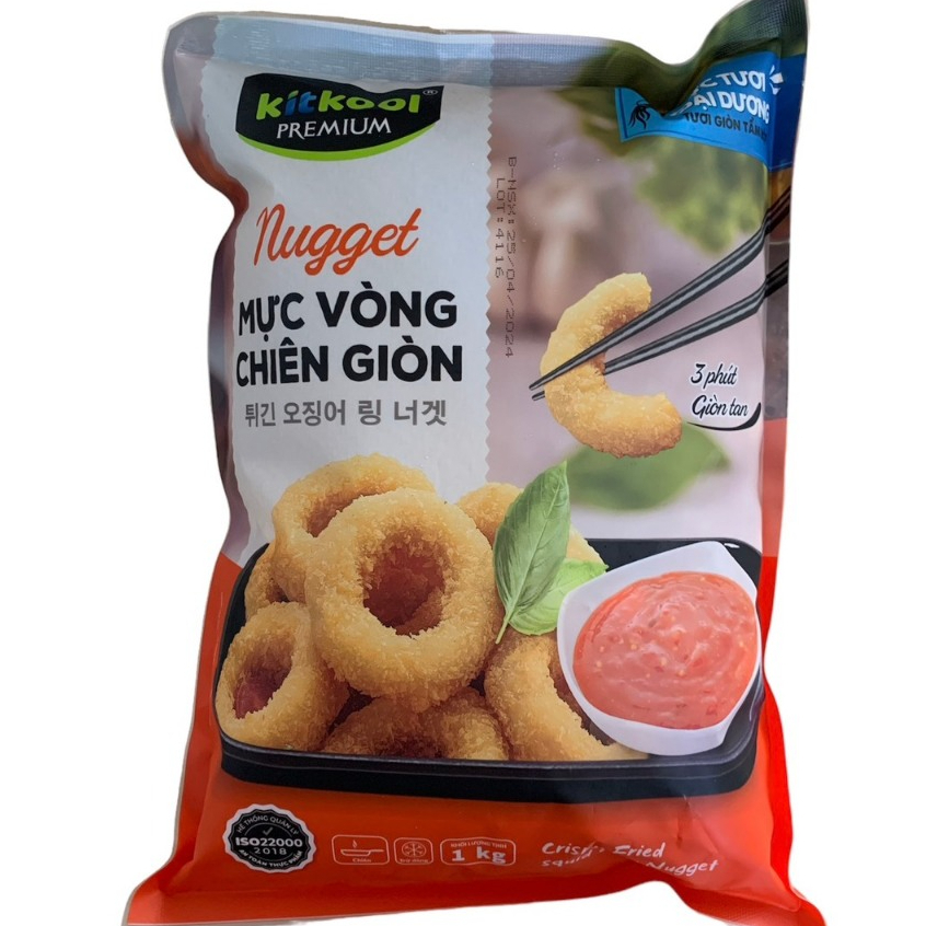 Mực Vòng Chiên Giòn Kitkool Premium – Nugget Mực Giòn Tan, Tiện Lợi ...